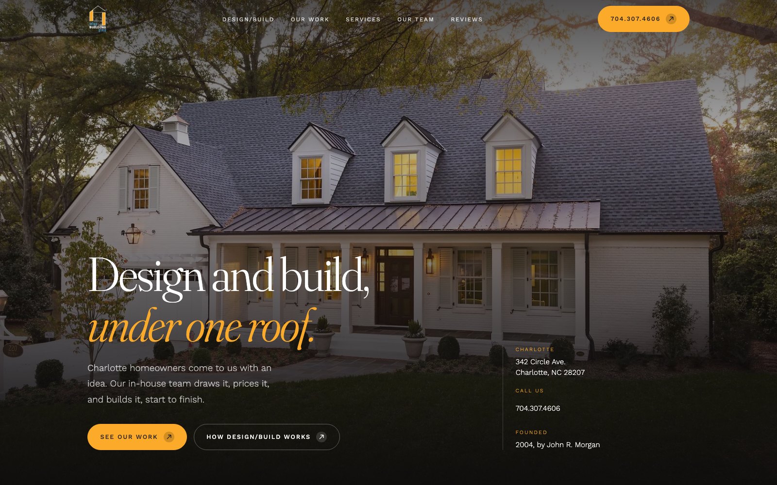 The new Urban Building Group homepage concept