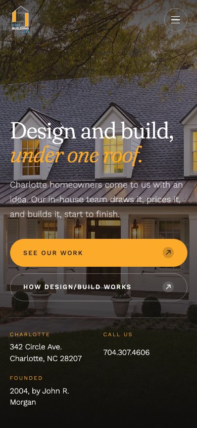 The new homepage on a phone