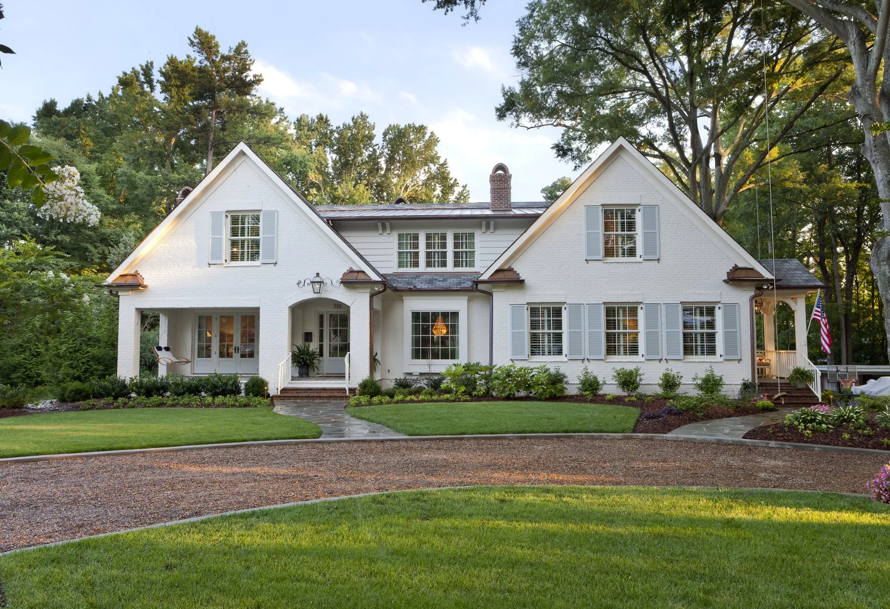 Custom home exterior in Charlotte