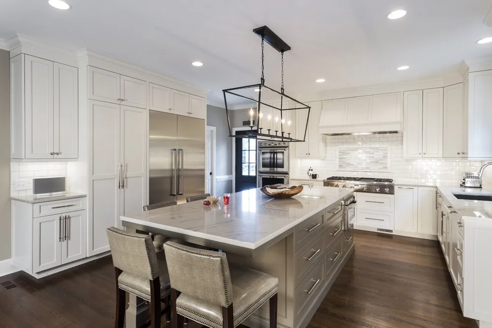Custom kitchen with island seating
